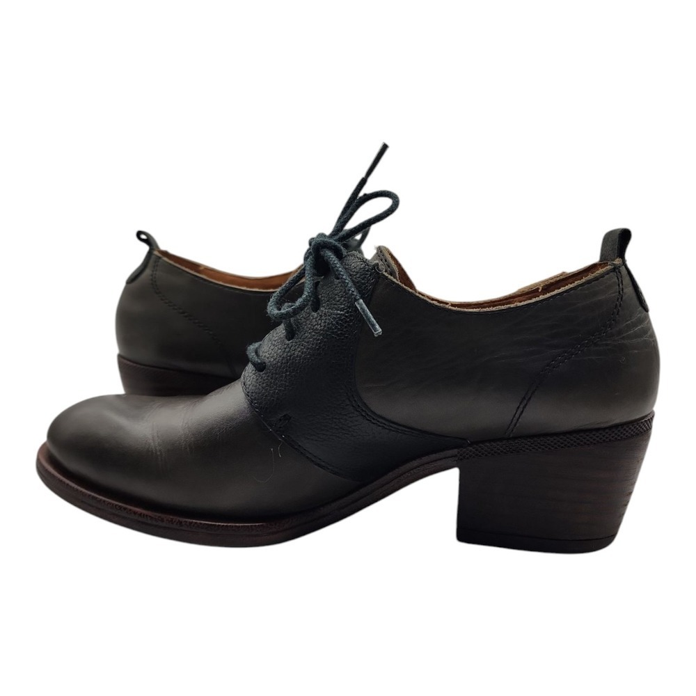 Pikolinos Gray Leather Oxford Heels Lace Up 6.5 Classic - Picture 2 of 12